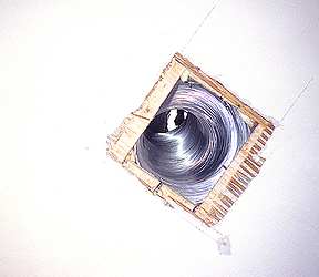 Detail vyústenia potrubia v strope